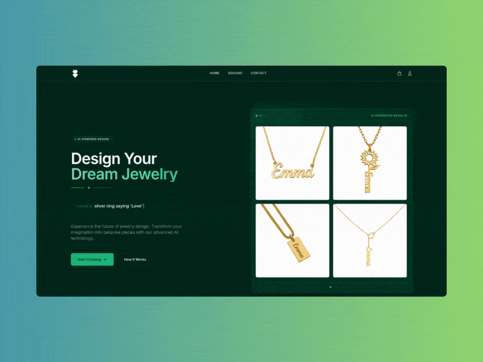 AI The Jeweler website preview