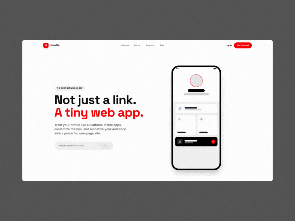 Hvndle website preview