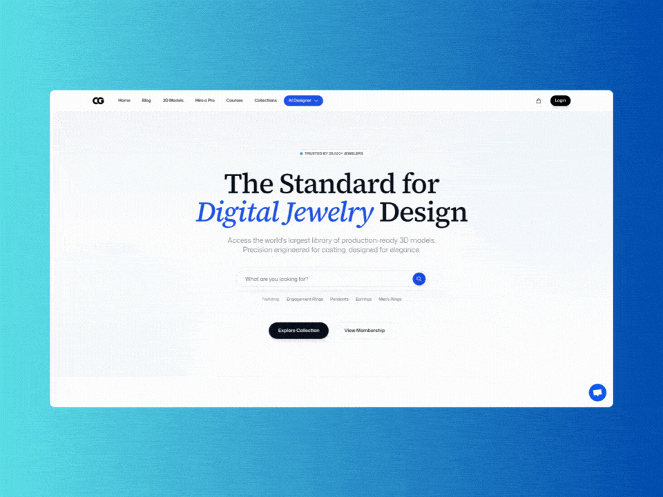 Jewelry CG website preview