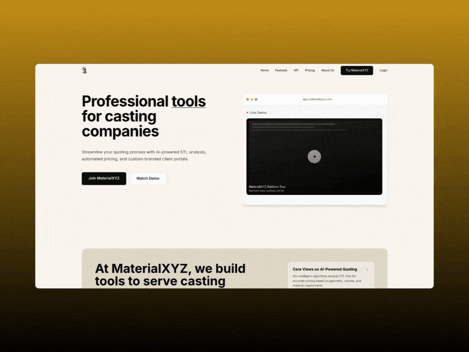 MaterialXYZ website preview